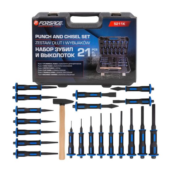 Набор зубил и выколоток 21пр. 64769 F-5211K