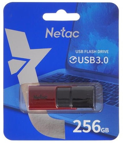 Флэш-накопитель Netac U182 Red USB3.0 Flash Drive 256GB, up to 130MB/s, retractable