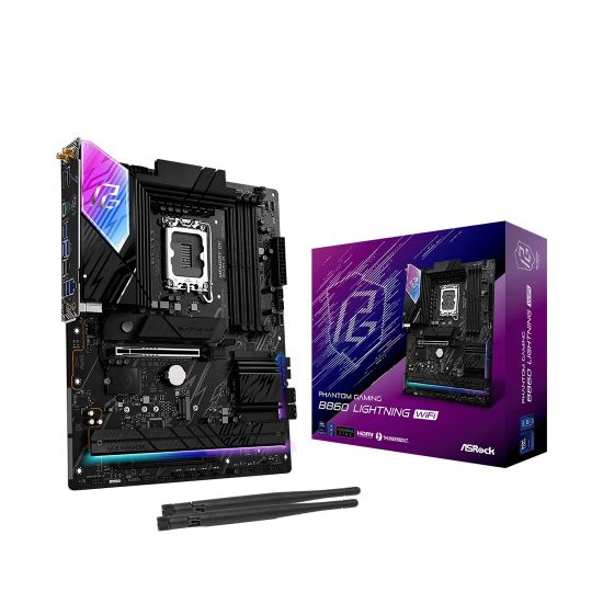 Материнская плата ASRock B860 LIGHTNING WIFI LGA1851 4xDDR5 4xSATA 4xM.2 1xHDMI 1xDP 1xPCIe5.0 1xPCIe4.0 Wi-Fi ATX