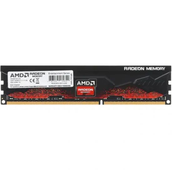 Оперативная памятьс радиатором 8Gb DDR3 1600MHz AMD Radeon R5 Entertainment Series, CL11, PC3-12800, 11-11-11-28, 1.5V, R5S38G1601U2S