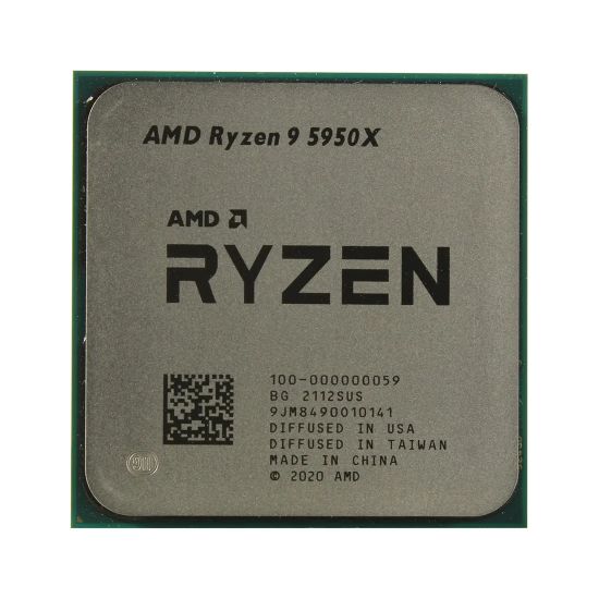 Процессор AMD Ryzen 9 5950X 3,4Гц (4,9ГГц Turbo) AM4, 7nm, 16/32, 3Mb L3 64Mb, 105W, OEM