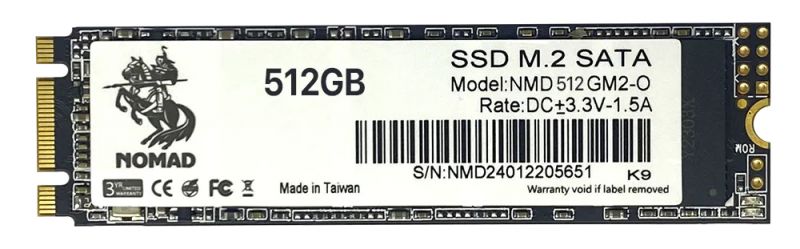 Твердотельный накопитель  512GB SSD NOMAD M.2 2280 SATAIII R540MB/s W500MB/s NMD512GM2-O