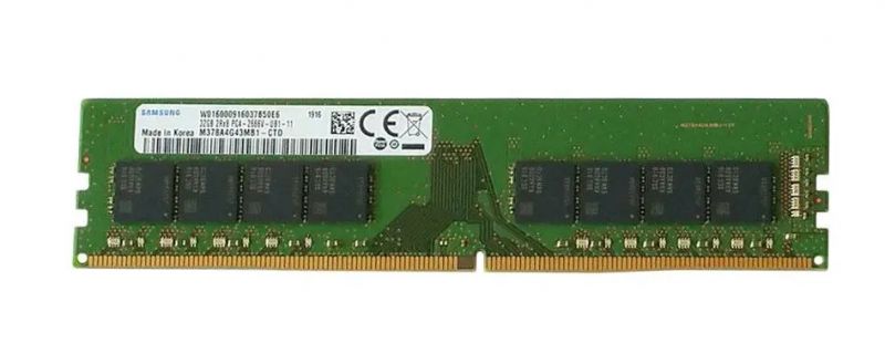 Оперативная память  32GB DDR4 2666MHz Samsung PC4-21300 19-19-19-40,  1.2V, M378A4G43MB1-CTDDY