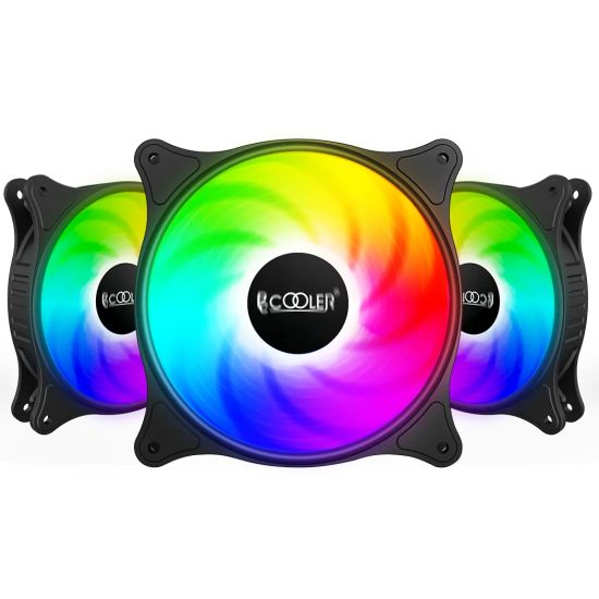 Вентилятор для корпуса PCCooler FX 120 ARGB BK 3 IN 1 3x(120x120x25mm) 1000-2000 ± 10% RPM 52,79CFM Black